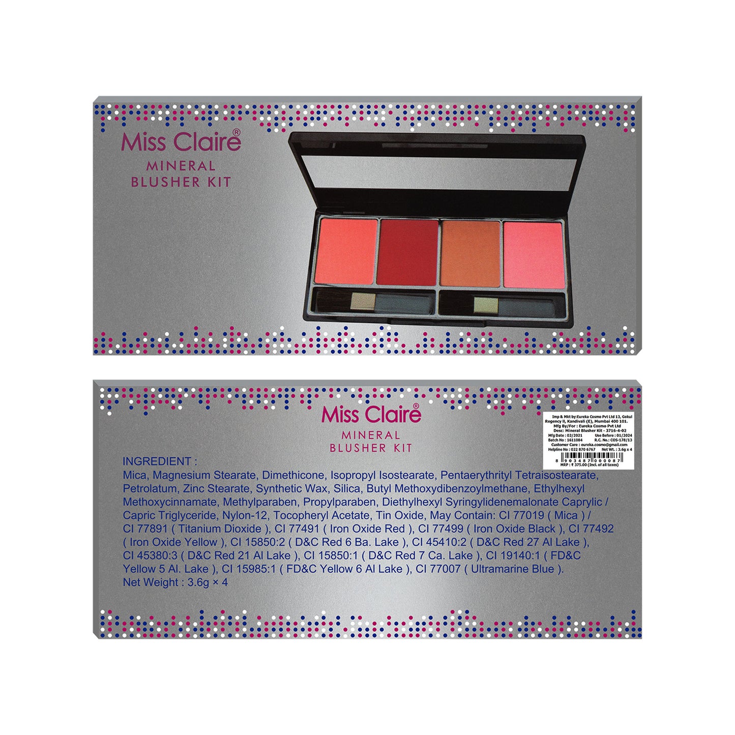 Miss Claire Mineral Blusher Kit - 3716-4-2