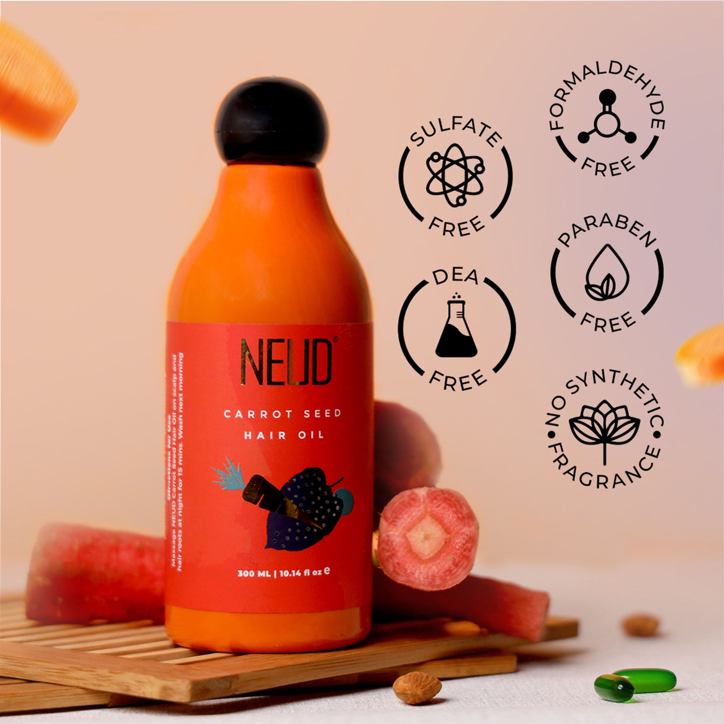 Neud Carrot Seed Premium Hair Oil for Men & Women