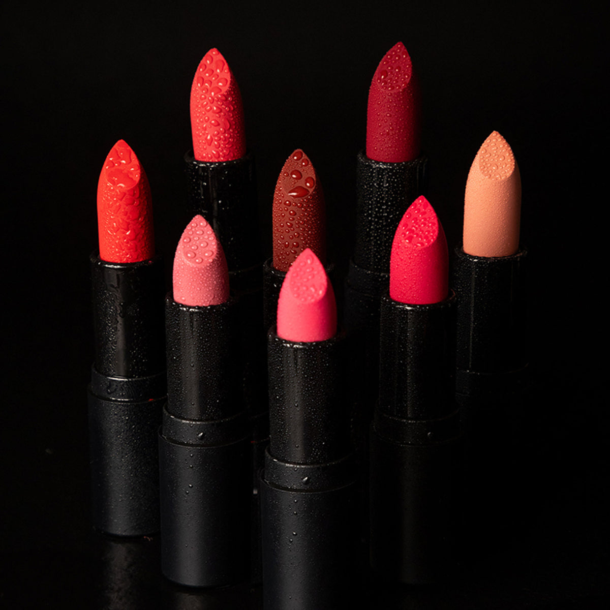 Ronzille One Touch Up HD Matte Lipstick in Blush Velvet, showcasing a sleek lipstick bullet with a matte finish and blush pink shade.