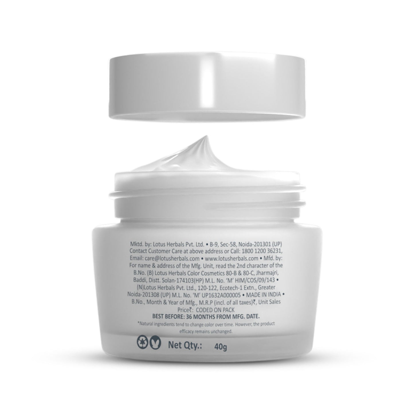 Lotus Herbals Whiteglow Skin Whitening & Brightening Nourishing Night Face Cream With Niacinamide