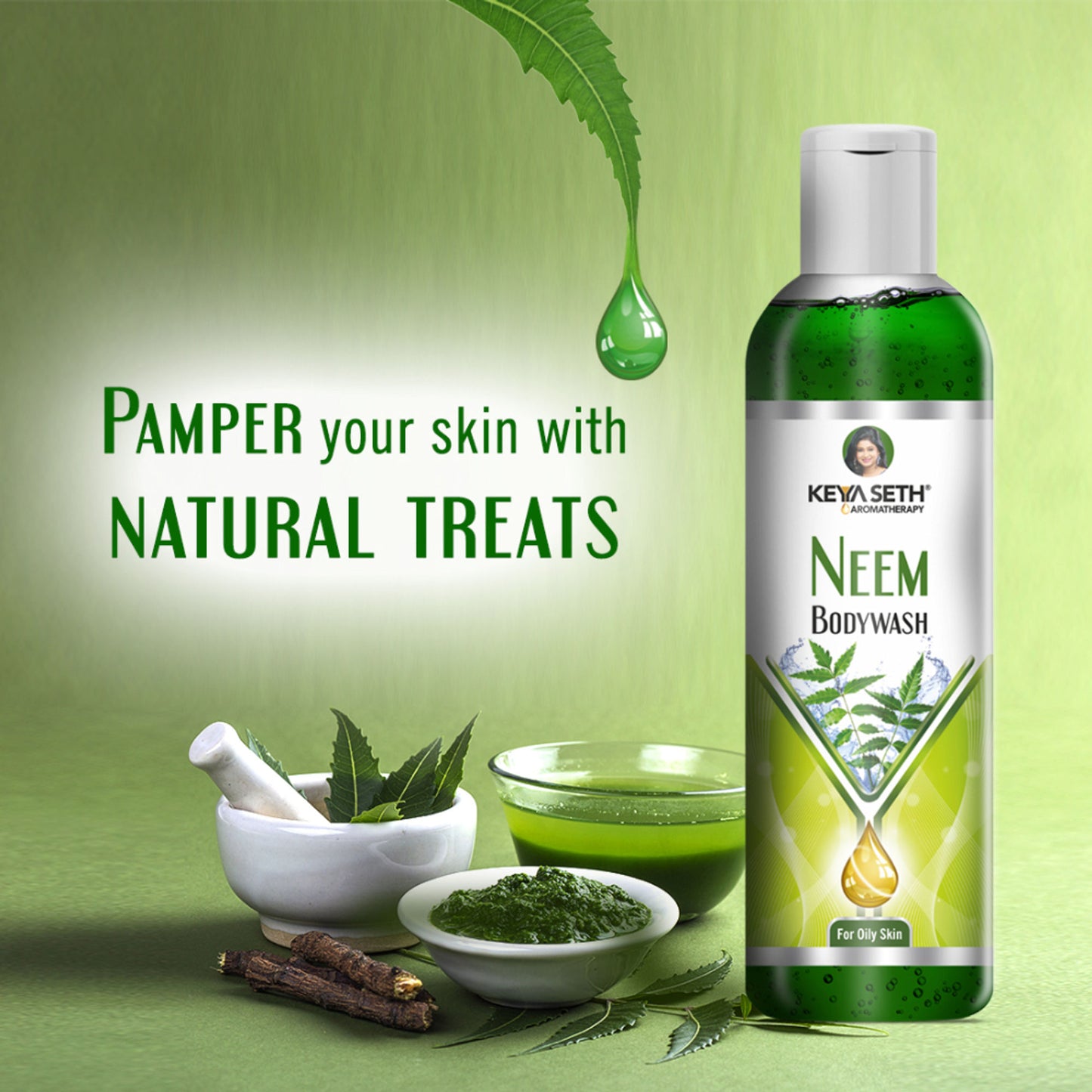 Keya Seth Aromatherapy Neem Bodywash Gel for Oily Skin