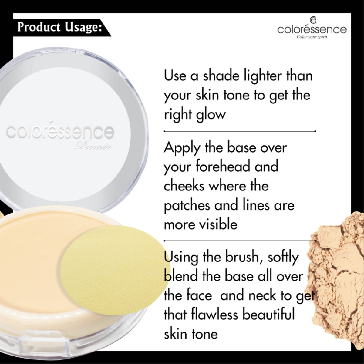 Coloressence HD Make Up Base Premia Foundation - HDM-19