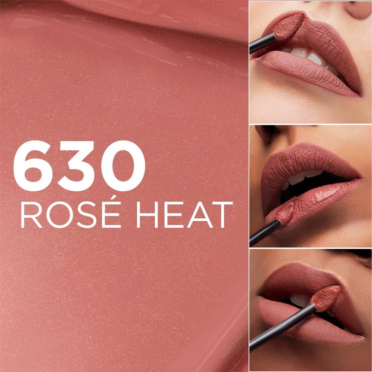 LOreal Paris Infallible Matte Resistance Lipstick, Transfer Resistant Formula - 630 Rose Heat