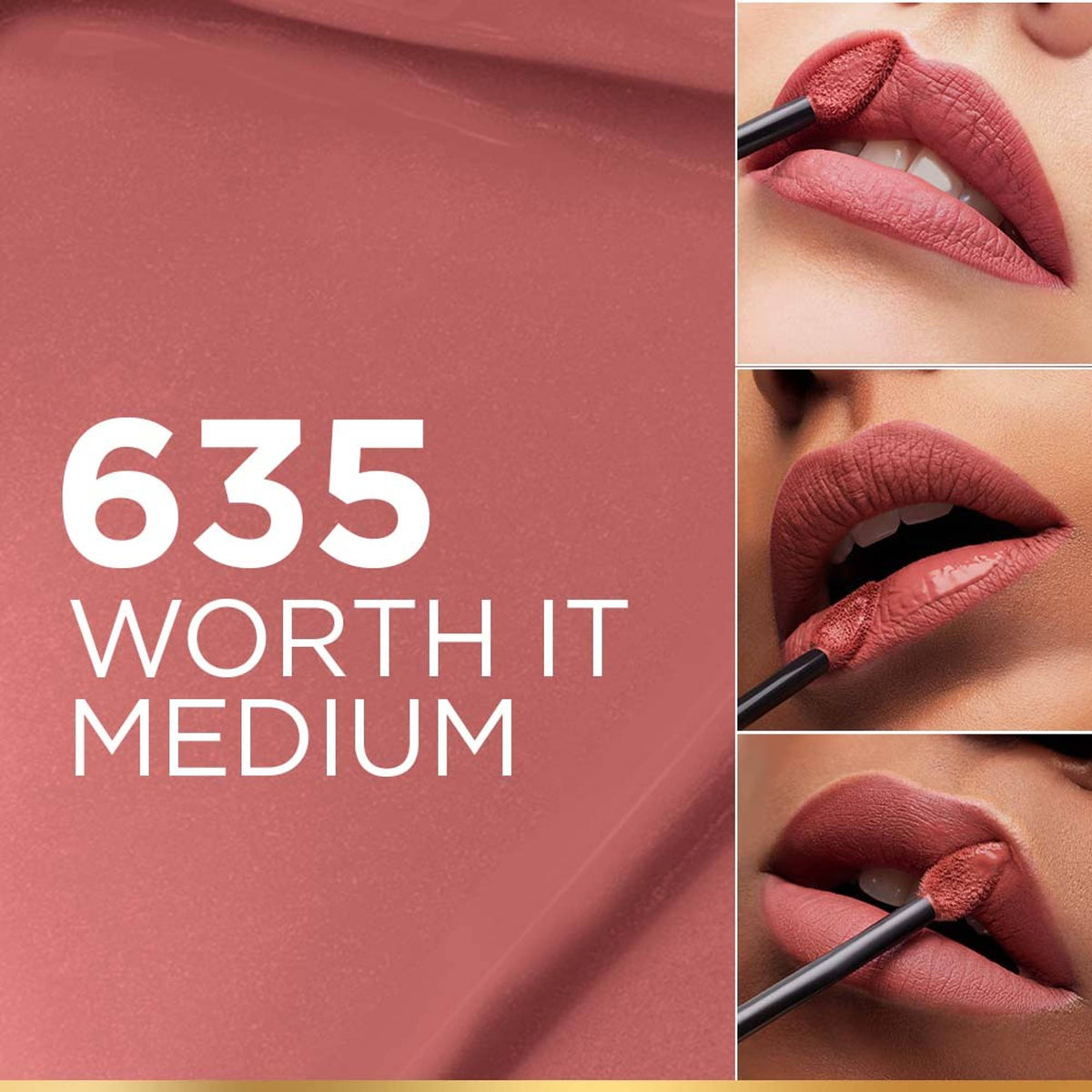 LOreal Paris Infallible Matte Resistance Lipstick, Transfer Resistant Formula - 635 Worth It Medium