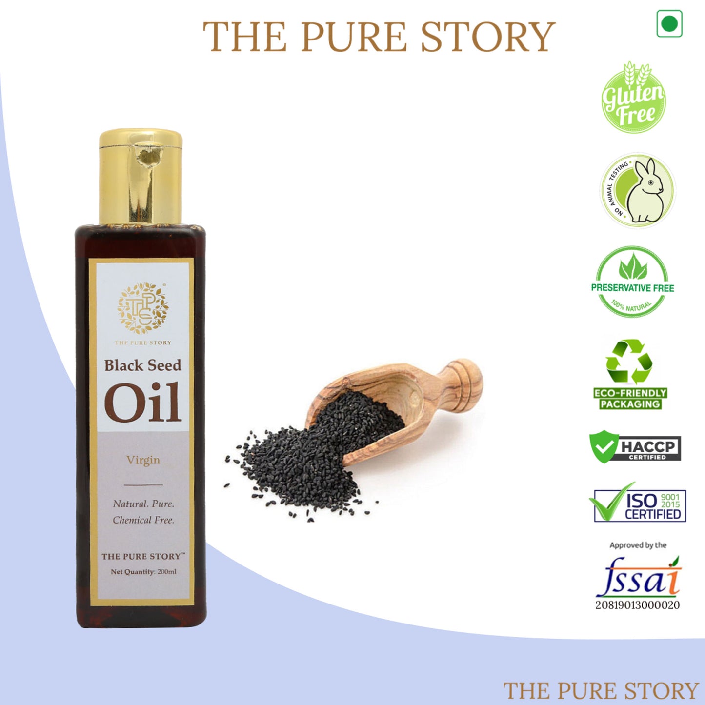 The Pure Story Black Seed Hair & Skin Oil - Pure And Natural