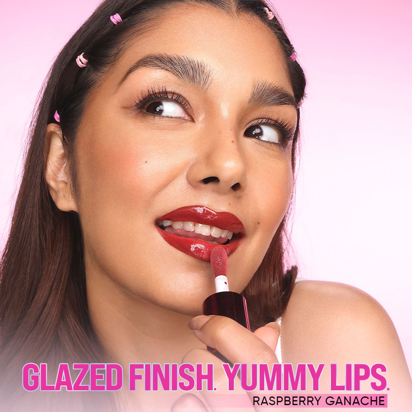 Nykaa Lip Glaze High Shine and Pigment Lip Gloss Oil Lip Glaze - Raspberry Ganache