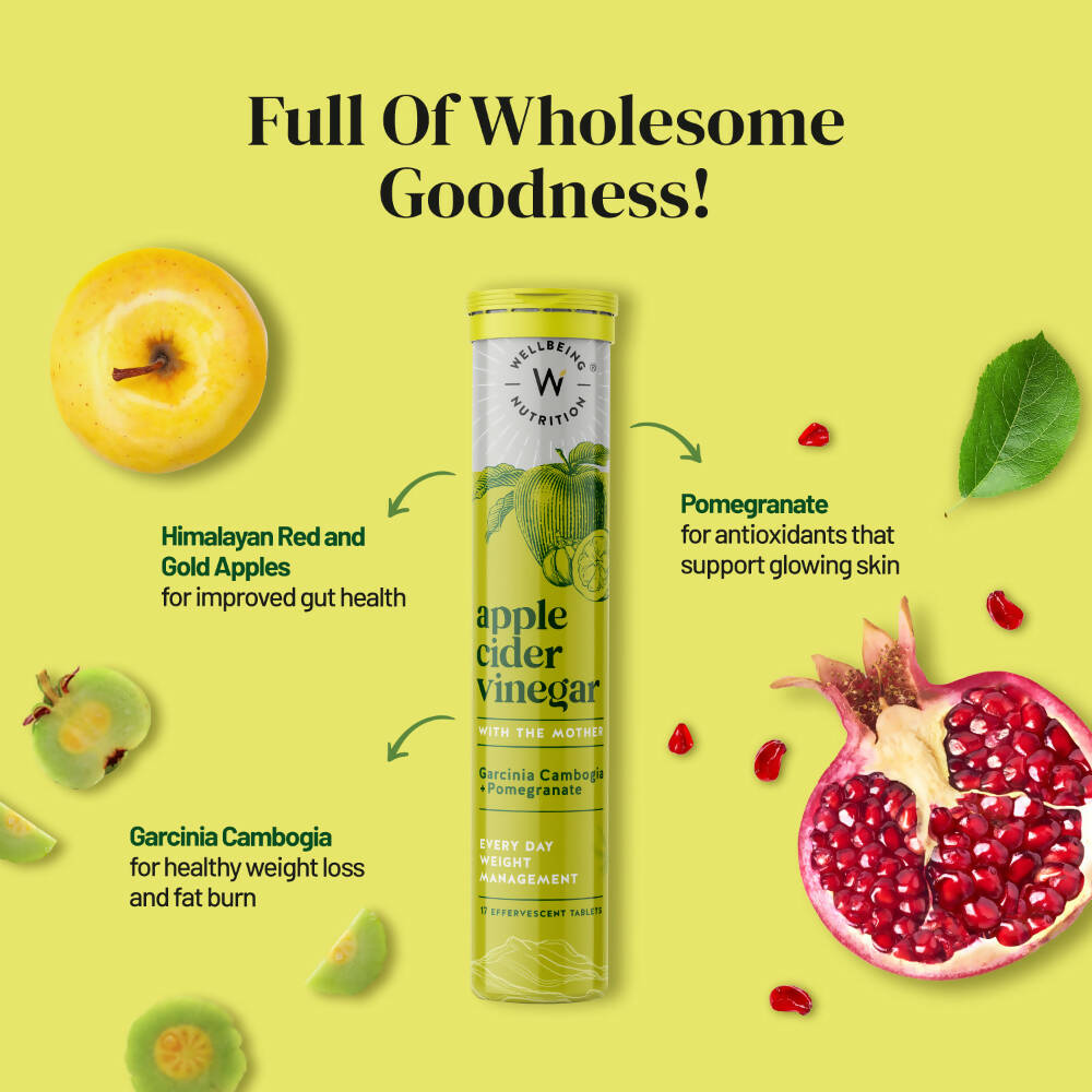 Wellbeing Nutrition Apple Cider Vinegar Effervescent Tablets - Indyancart