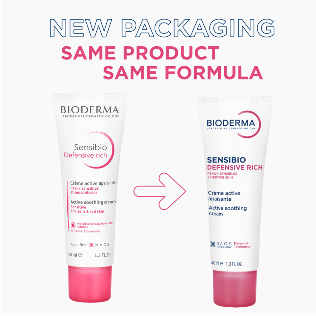 Bioderma Sensibio Defensive Rich Soothing 12hr Moisturizer With Vitamin E - Sensitive Skin