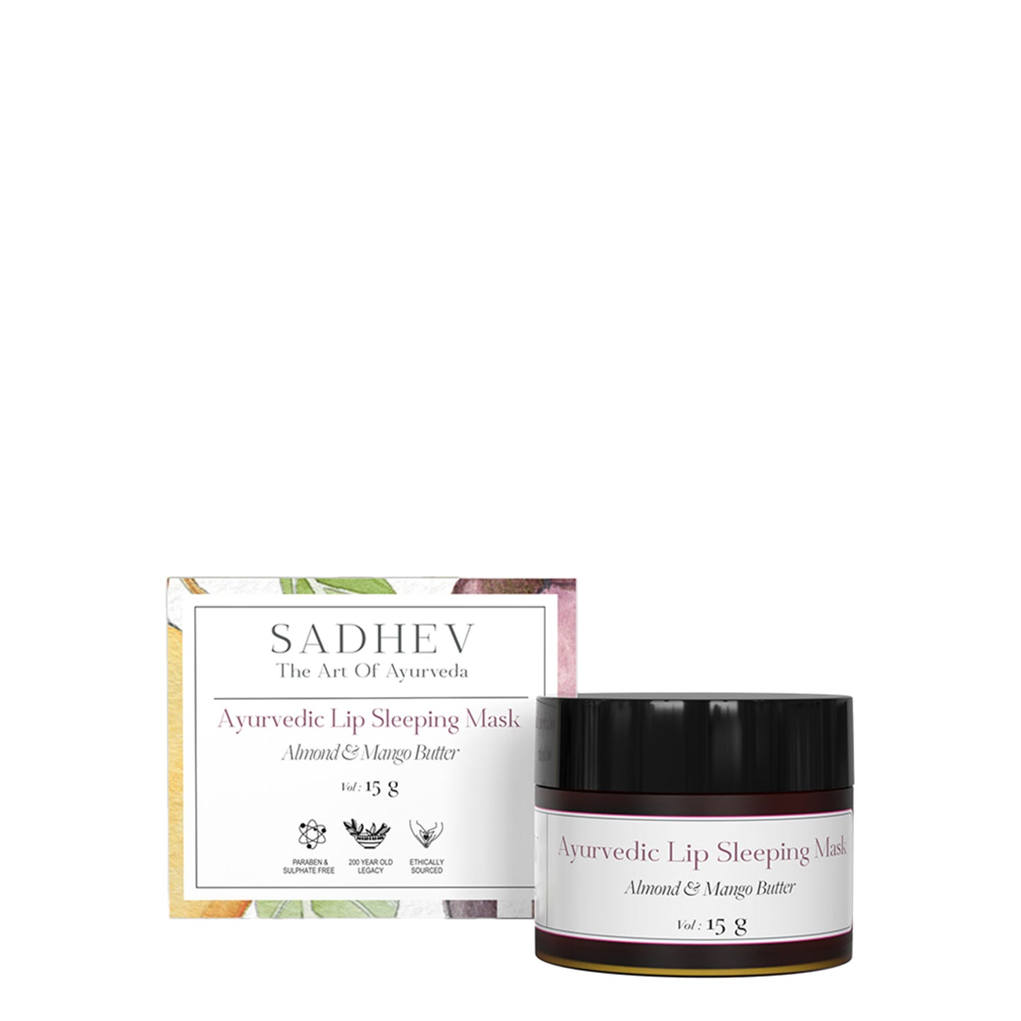 SADHEV Ayurvedic Lip Sleeping Mask Almond & Mango Butter