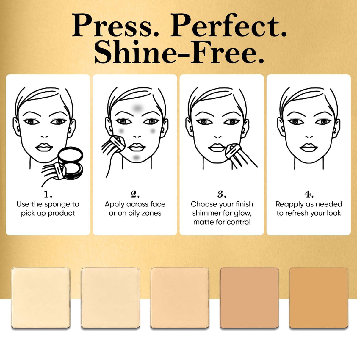 Colors Queen Fit For U Matte Compact Powder - Porcelain 01