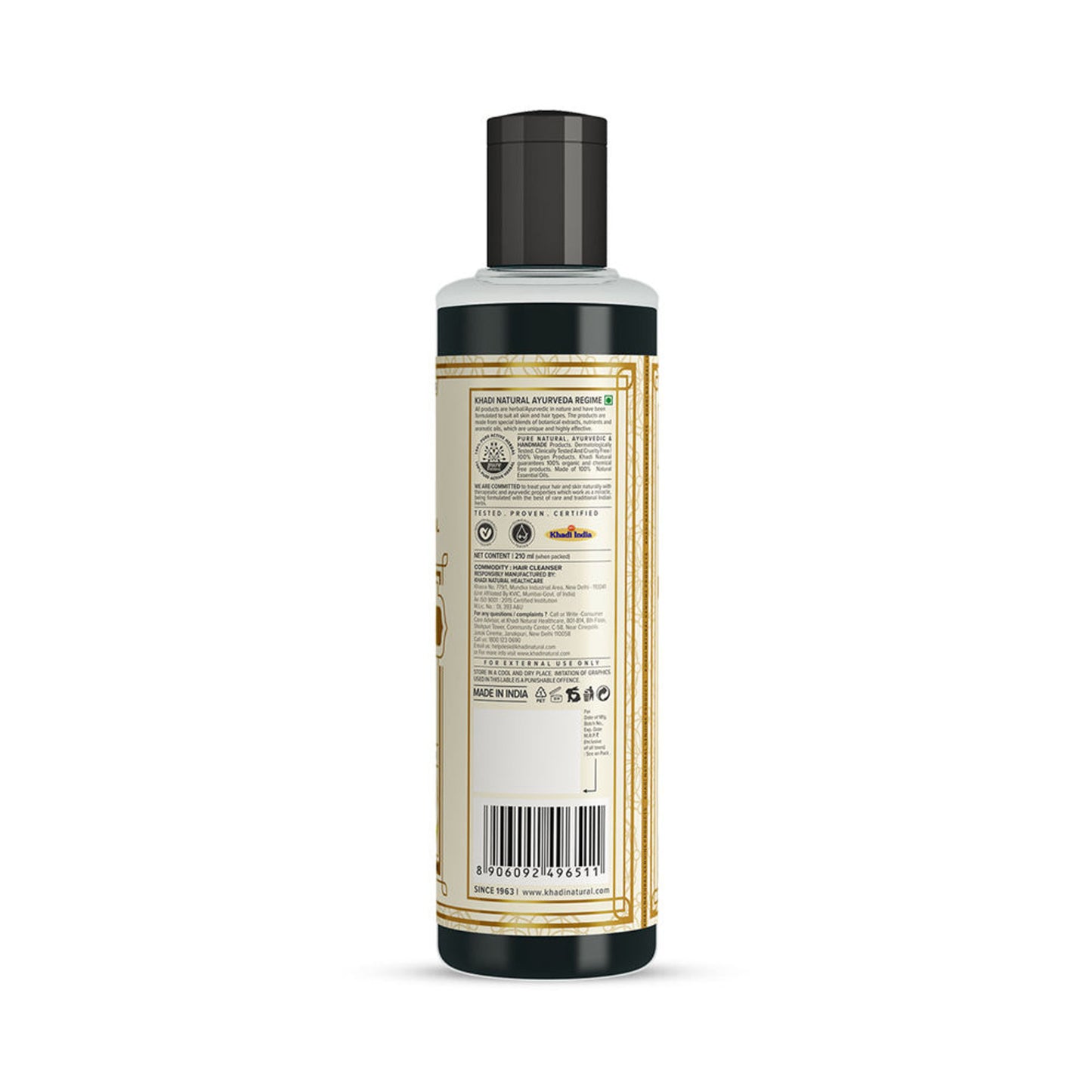 Khadi Natural Amla & Reetha Hair Cleanser Shampoo for Strong Roots and Natural Shine