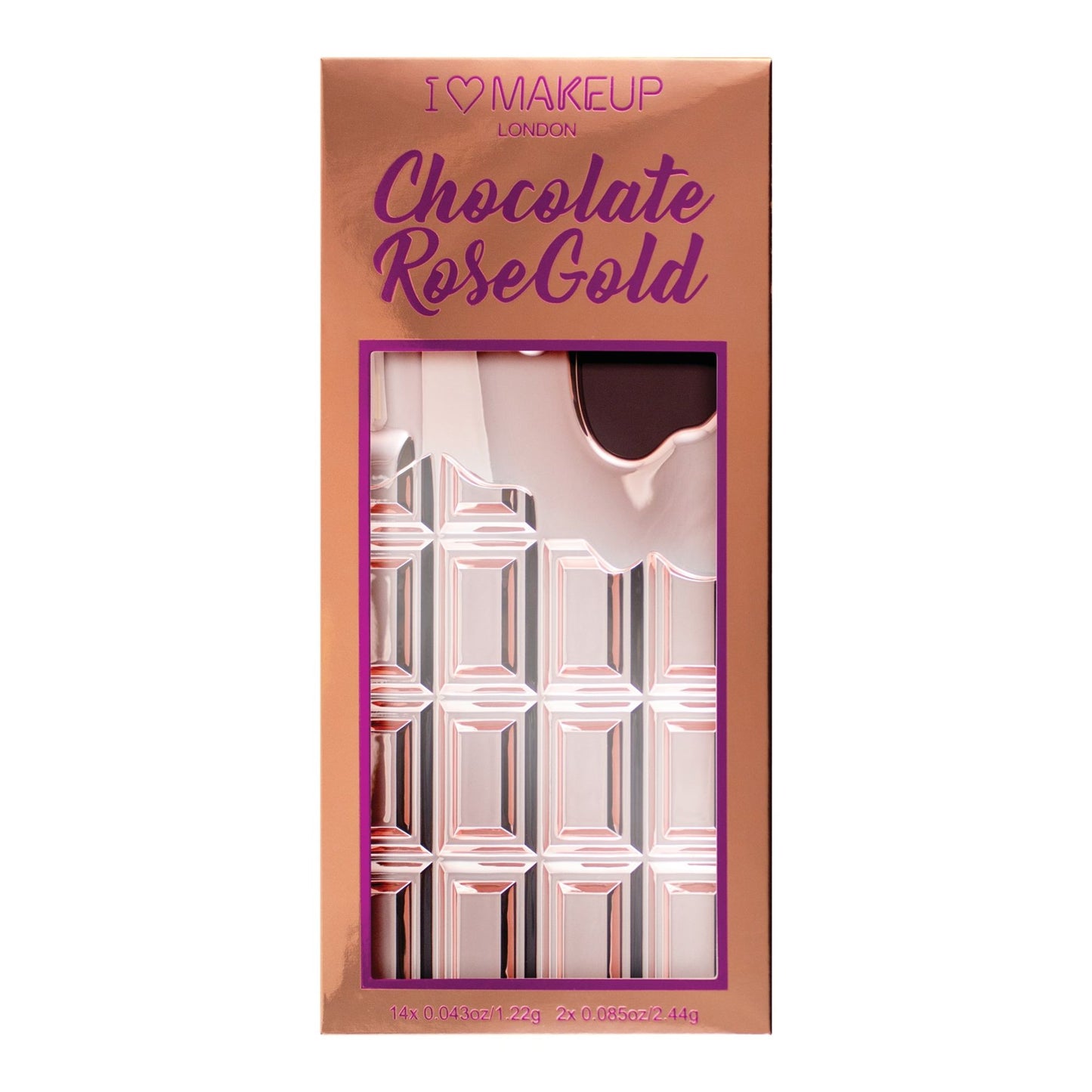 Makeup Revolution I Heart Chocolate - Rose Gold V4 Palette