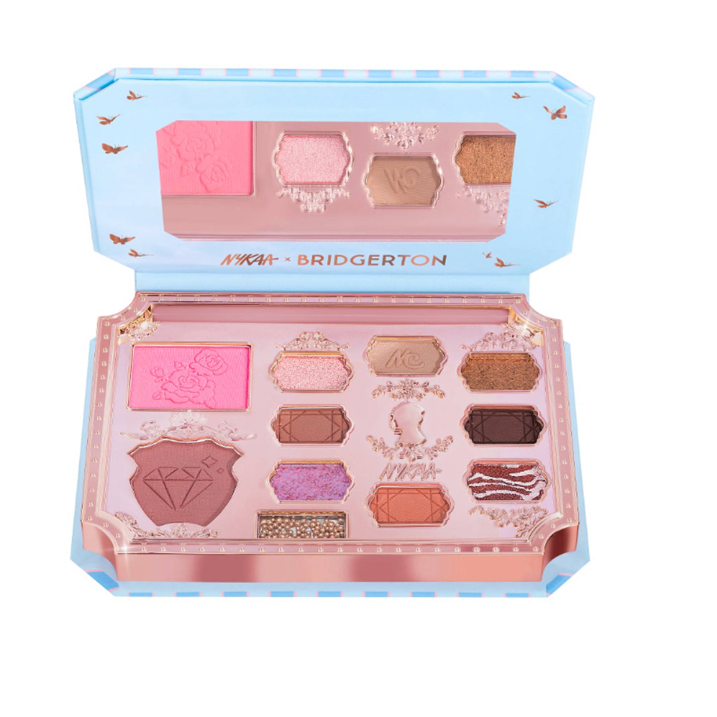 Nykaa Cosmetics X Bridgerton Face & Eye Multi-Texture Eyeshadow Blush & Contour Palette
