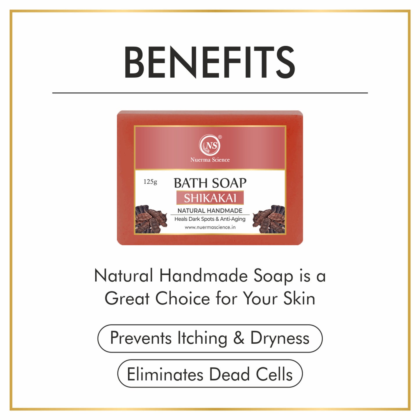 Nuerma Science Natural Shikakai Handmade Bath Soap