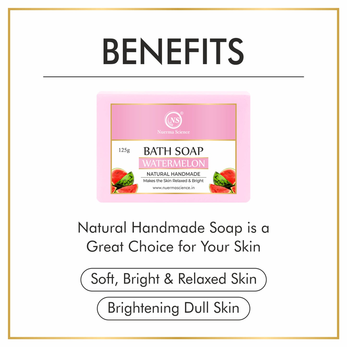 Nuerma Science Natural Watermelon Handmade Bath Soap