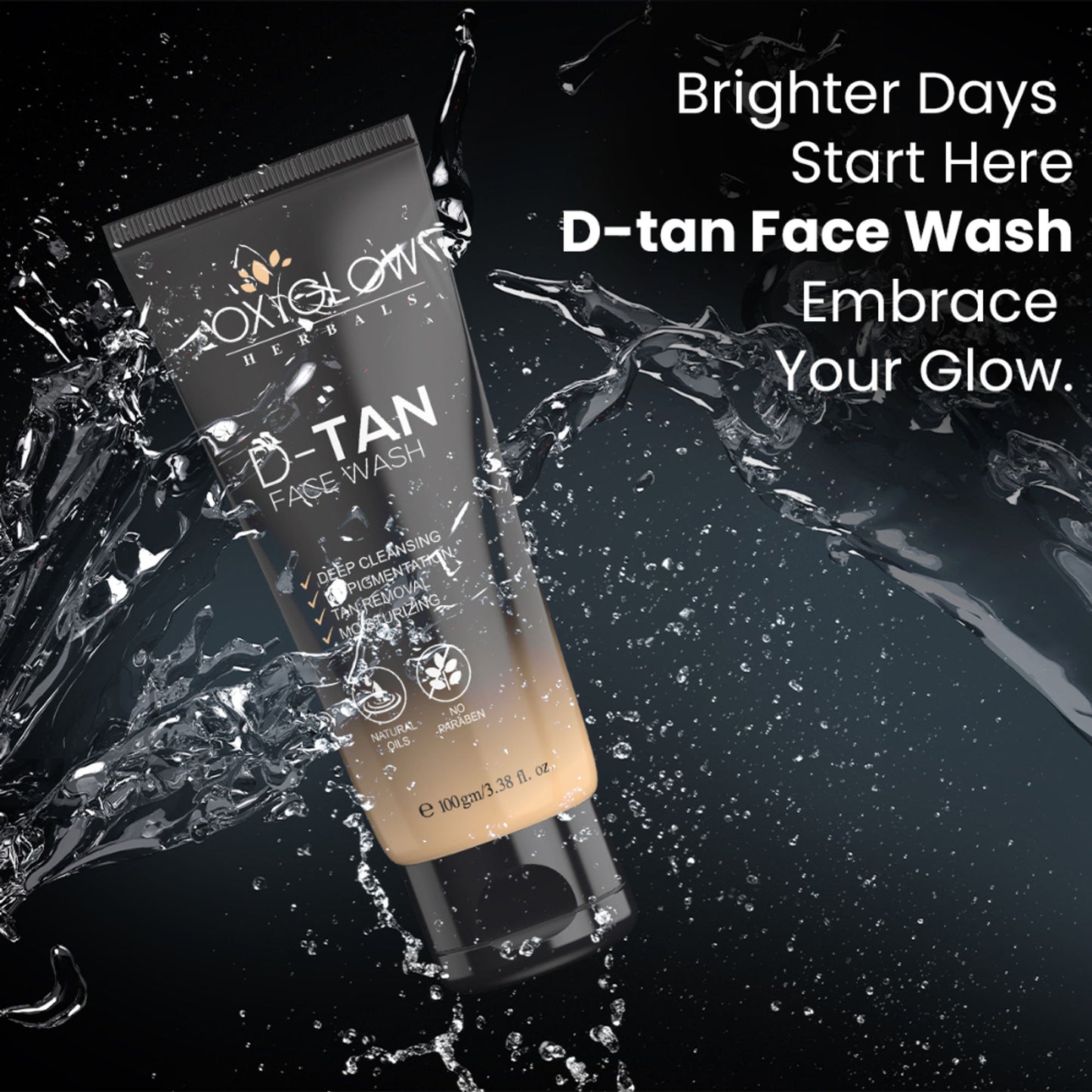 Oxyglow Herbals D Tan Face Wash