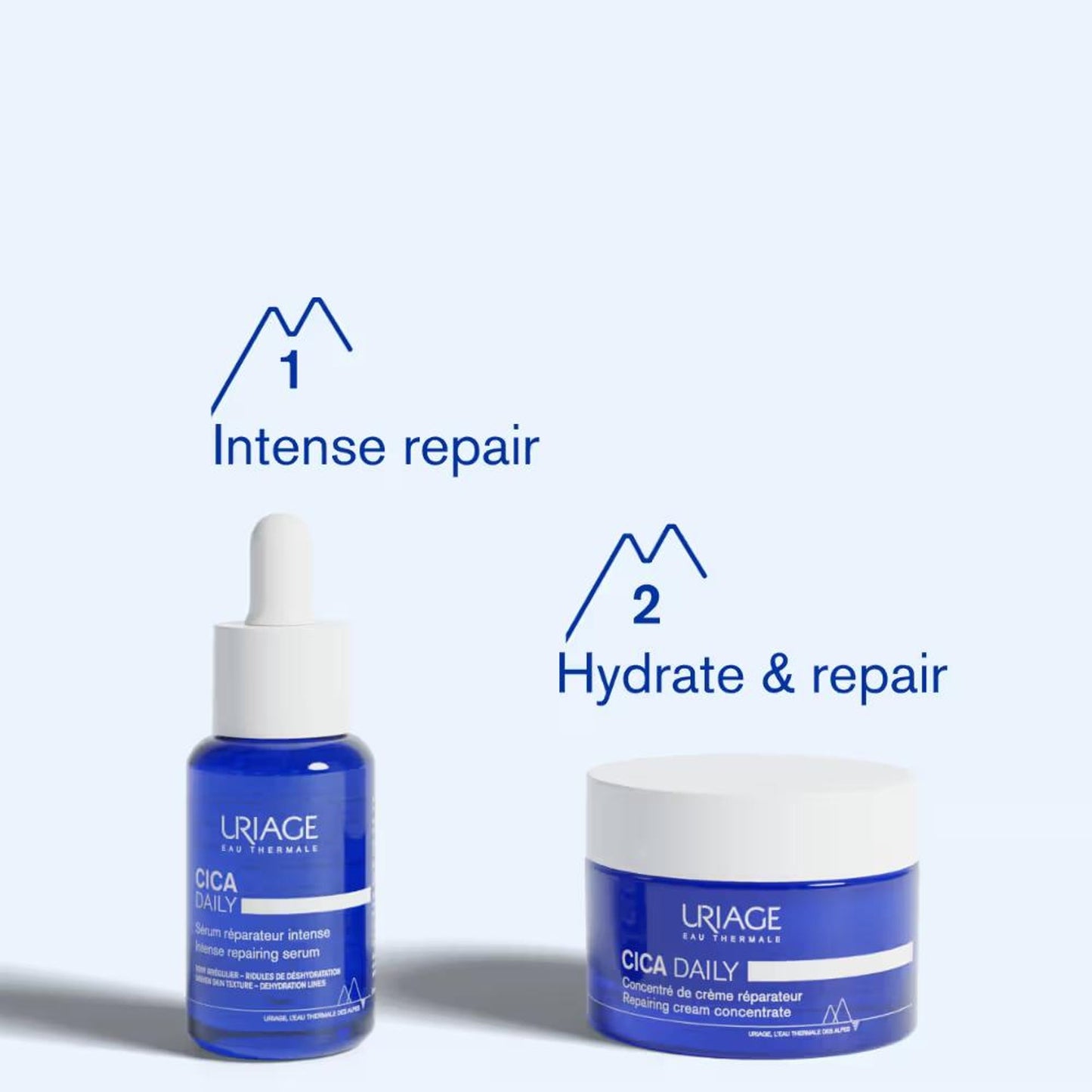 Uriage Cica-Daily Intense Repairing Anti-Pollution Serum 10.5% Thermal Biotic Complex Repairs Skin