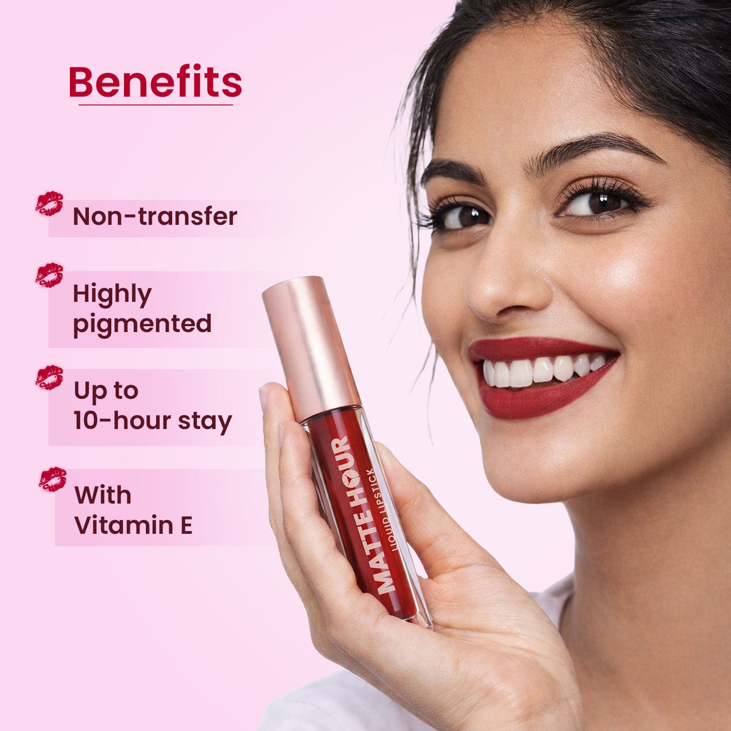 Swiss Beauty Matte Hour Waterproof Liquid Lipstick, Up To 10-Hour - 4 Peach Bellini