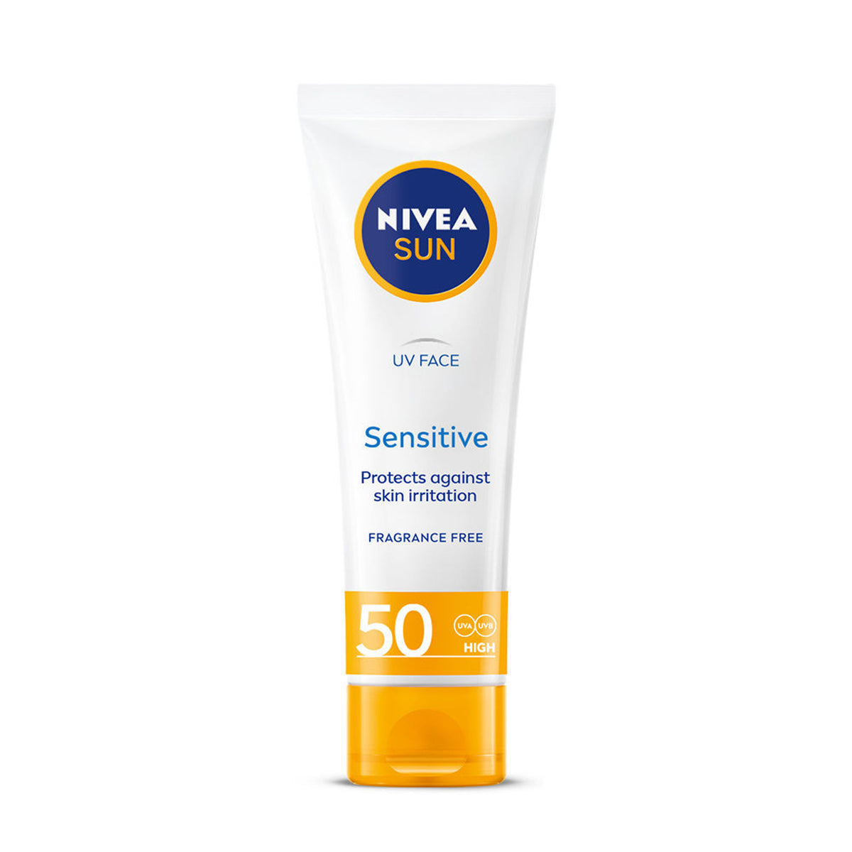 NIVEA Sun Sensitive Skin SPF 50 Sunscreen, Ultra Matte, No White Cast, Instant UV Protection
