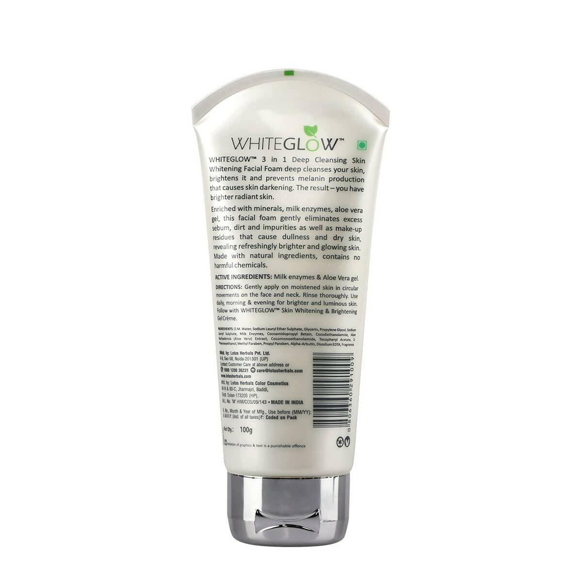 Lotus Herbals WhiteGlow 3-In-1 Deep Cleansing Skin Whitening Face Wash - Indyancart