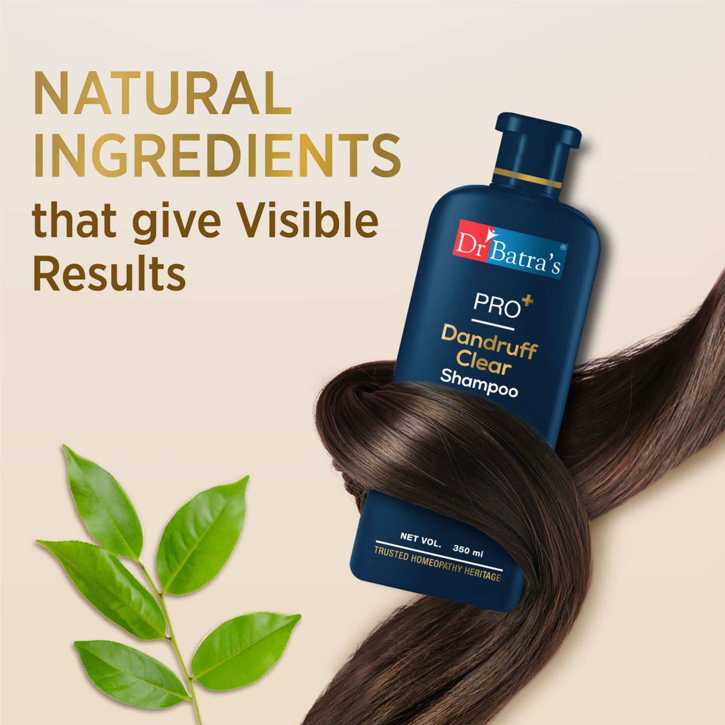 Dr Batra's PRO+ Anti Dandruff Clear Shampoo Extract with Tea Tree Oil, Hibiscus extract,