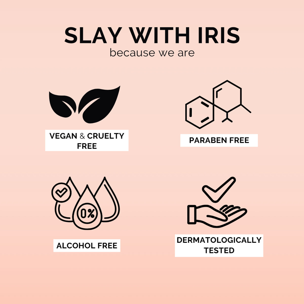 IRIS COSMETICS All About That Drama Voluminous Mascara applied on eyelashes showing full, thick, and lengthened lashes.