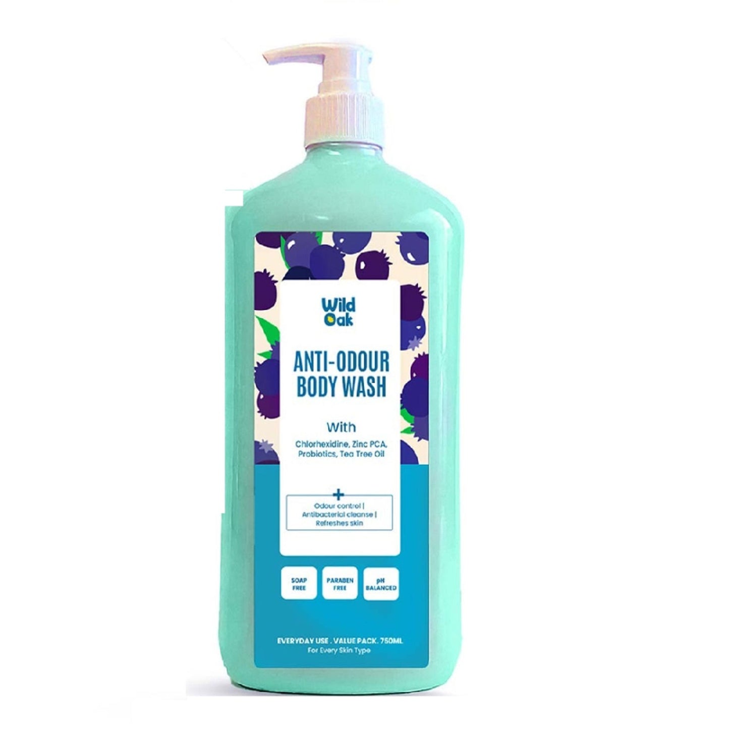 Wild Oak Anti-Odor Controls Body Odor & Long-Lasting Freshness Body Wash