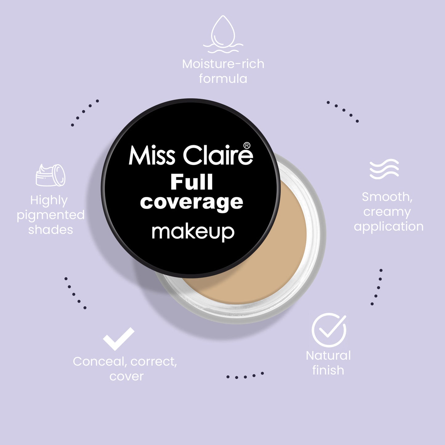 Miss Claire Full Coverage Makeup + Concealer - 4