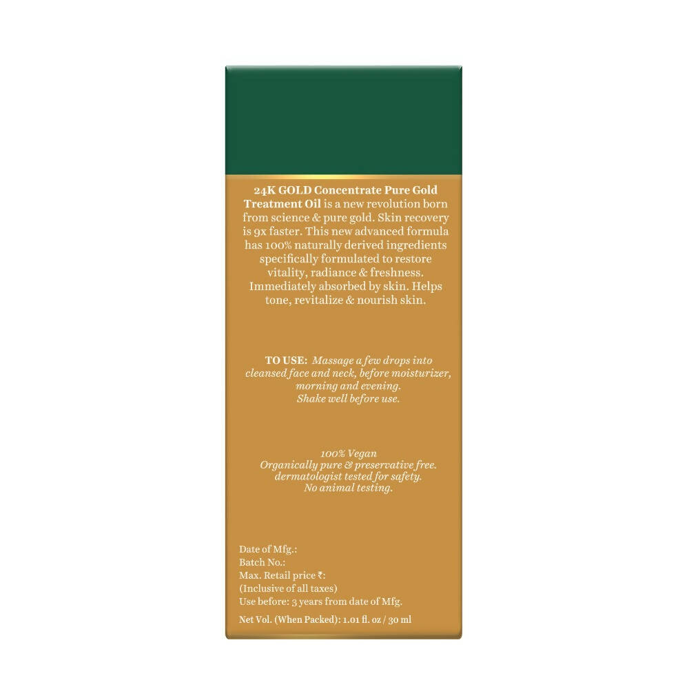 Biotique Advanced Organics 24K Gold Concentrate Pure Gold Treatment Oil - Indyancart