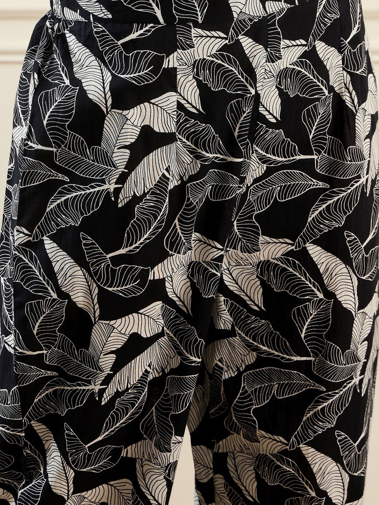 Floral Printed Notch Neck Pure Cotton A-Line Kurta With Trouser