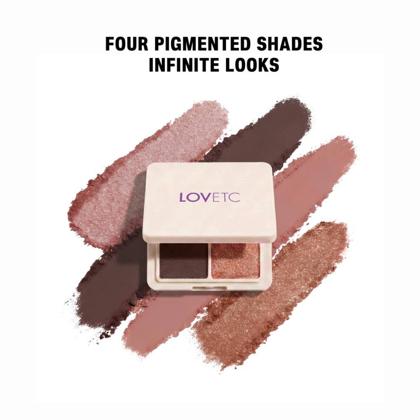 LOVETC Pop, Passion, Etc Satin Edit Eyeshadow Palette Quad - Bare Dimension