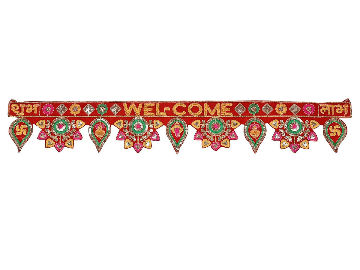Welcome Toran Bandarwal - Elegant Door Entrance Decor for a Warm Greeting
