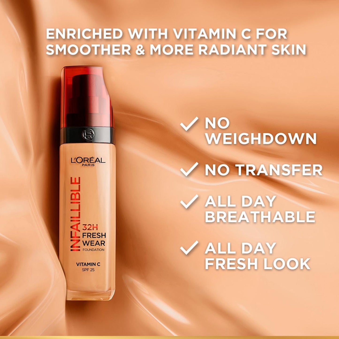L'Oreal Paris Infallible 32H Fresh Wear Foundation - Warm Dore