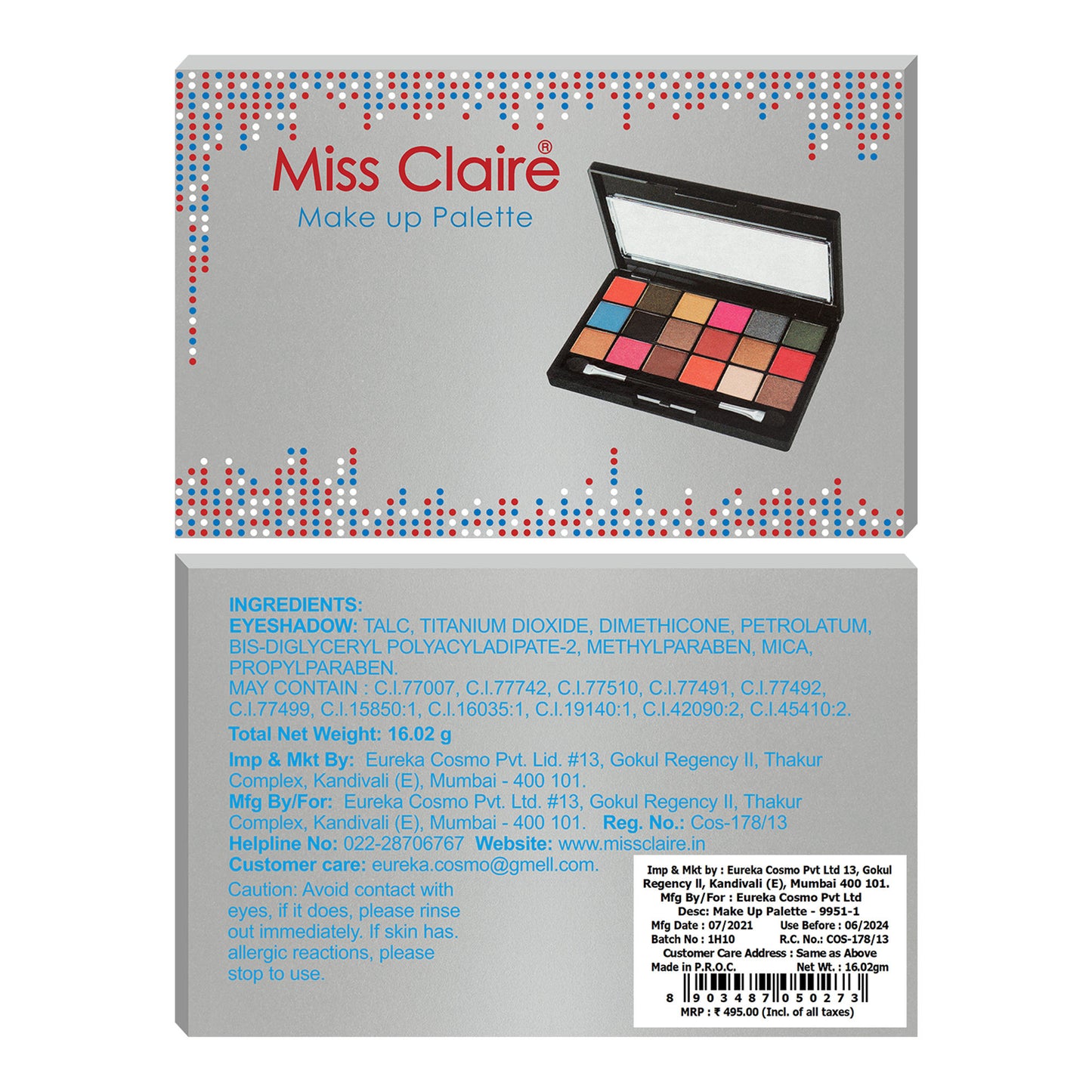 Miss Claire Make Up Palette 9951-1 (Make Up Kit)