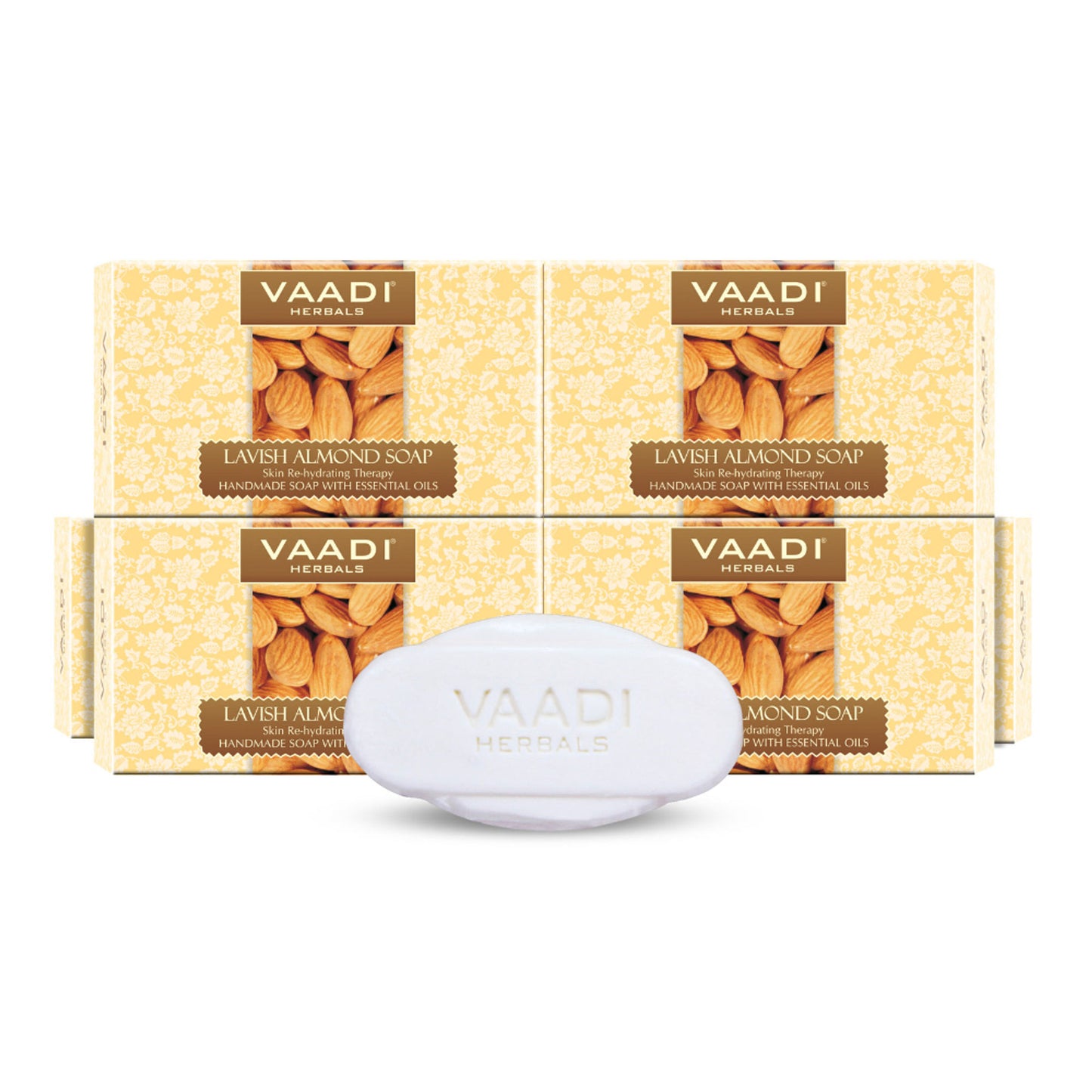 Vaadi Herbals Super Value Lavish Almond Soaps - Pack of 6