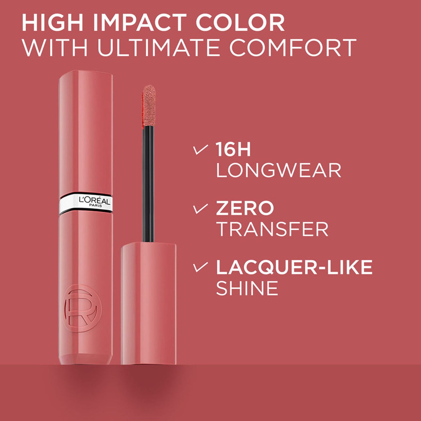 L'Oreal Paris Infallible Laque Resistance Liquid Lipstick, 16H Lacquer Shine - 601 Worth It