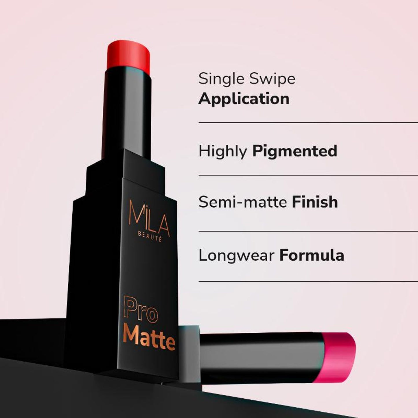 Mila Beauté Pro Matte Long Lasting Creamy Matte Finish Lipstick - Helen