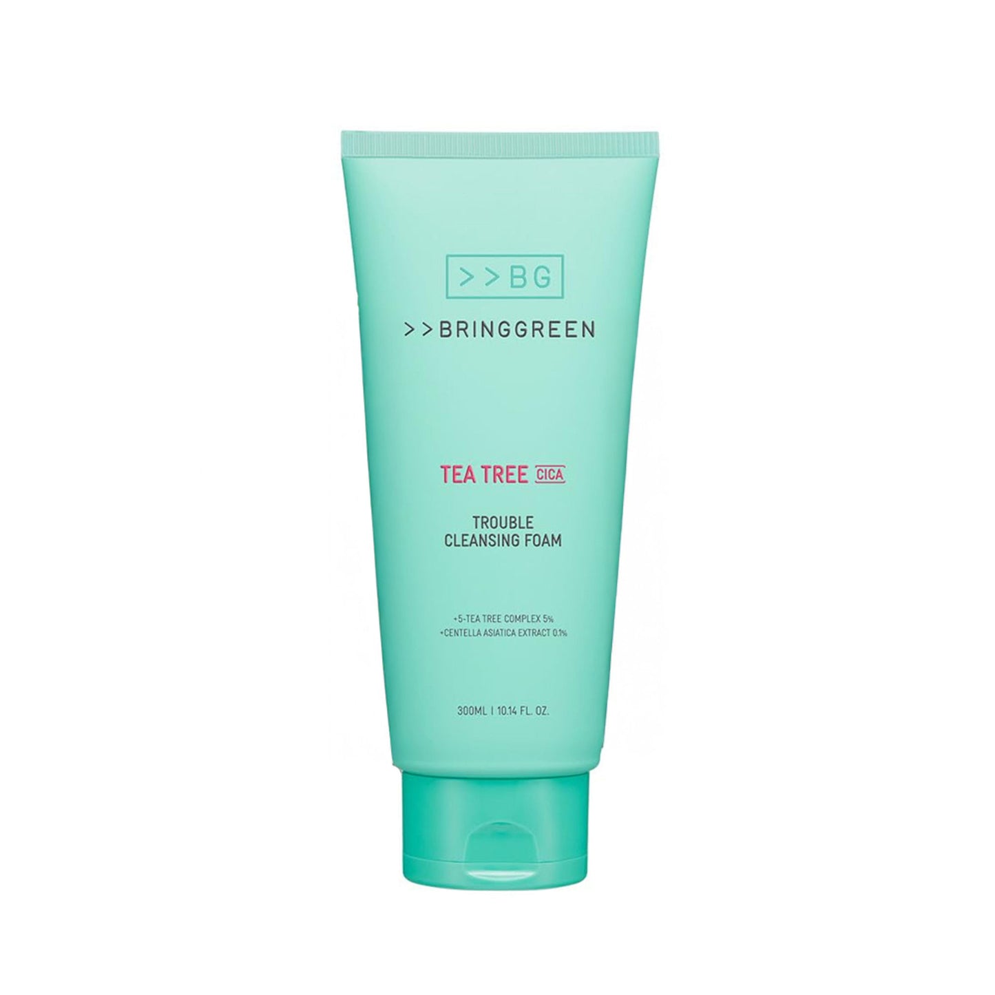 BRING GREEN Tea Tree Cica Trouble Cleansing Foam With Salicylic Acid For Acne-Prone Skin