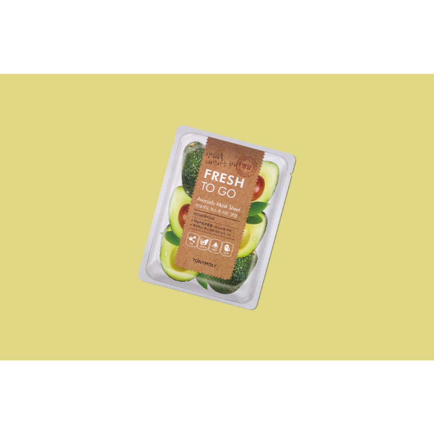 TONYMOLY Korean Fresh To Go Face Sheet Mask - Avocado