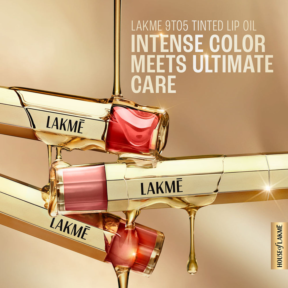 Lakme 9to5 Overtime Shine Hydrating Tinted Lip Gloss Oil with Hyaluronic Acid - Pink Bloom