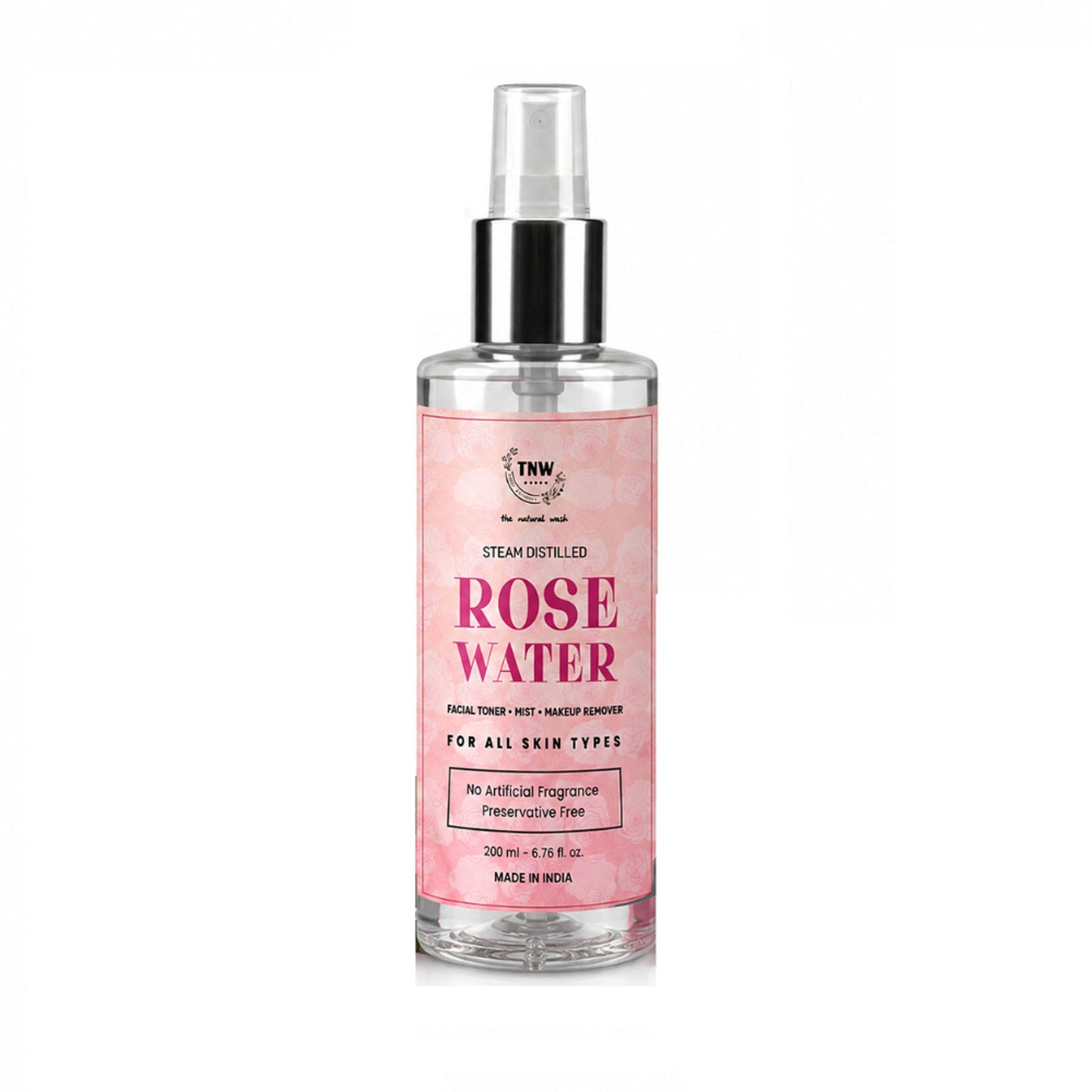TNW The Natural Wash 100% Steam Distilled Rose Water Face Toner Spray Gulab Jal Hydration