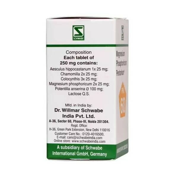 Dr. Willmar Schwabe India Magnesium Phosphoricum Pentarkan Ptk 60 Tablets - Indyancart
