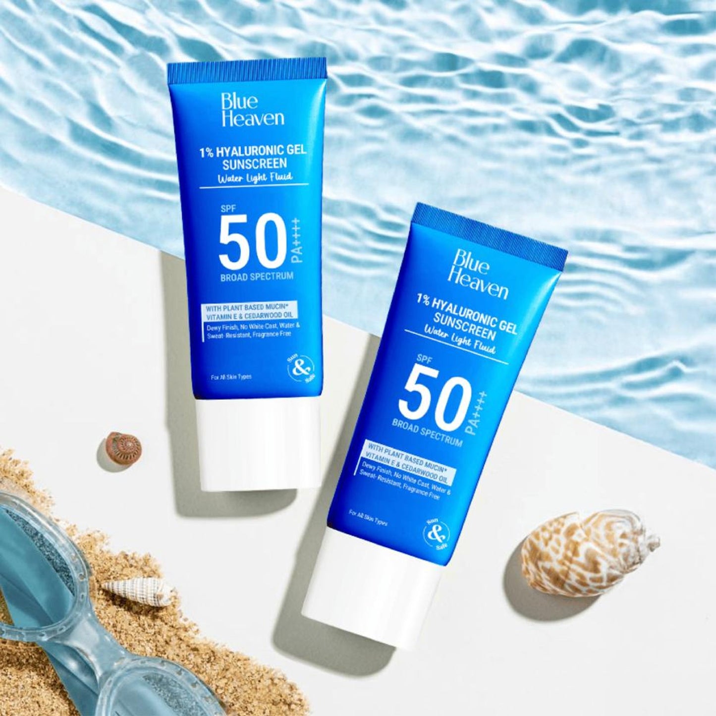 Blue Heaven 1% Hyaluronic Gel Sunscreen Spf50 Pa++++