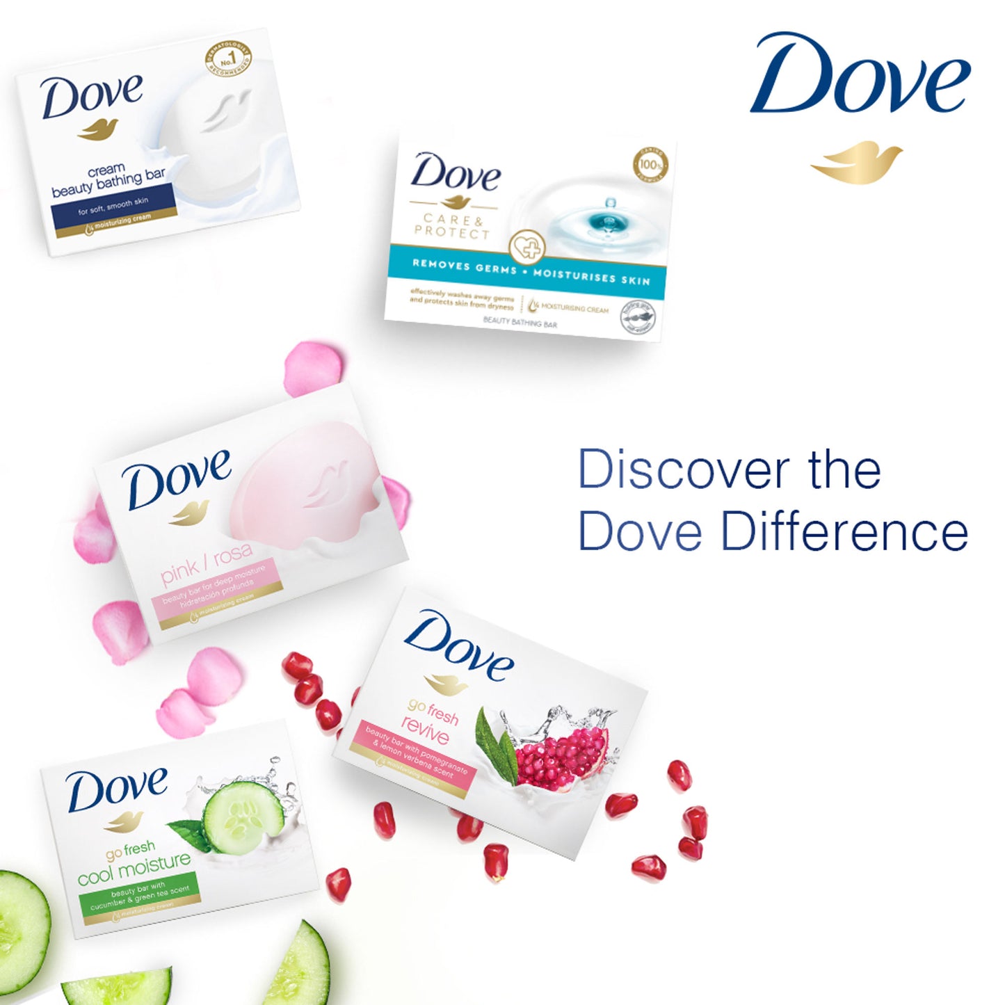 Dove Care & Protect Moisturising Cream Beauty Bathing Bar (Buy 3 Get 1 Free)