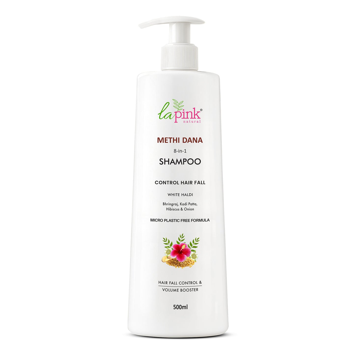 La Pink Methi Dana 8 In 1 Anti Hair Fall Shampoo Boosts Volume And Reduces Hair Fall