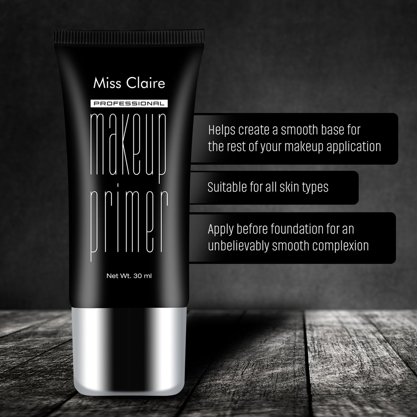 Miss Claire Studio Perfect Professional Makeup Primer - 01 Clear