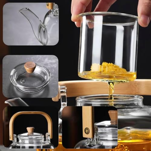 Jinelza Borosilicate Glass Teapot 900ml