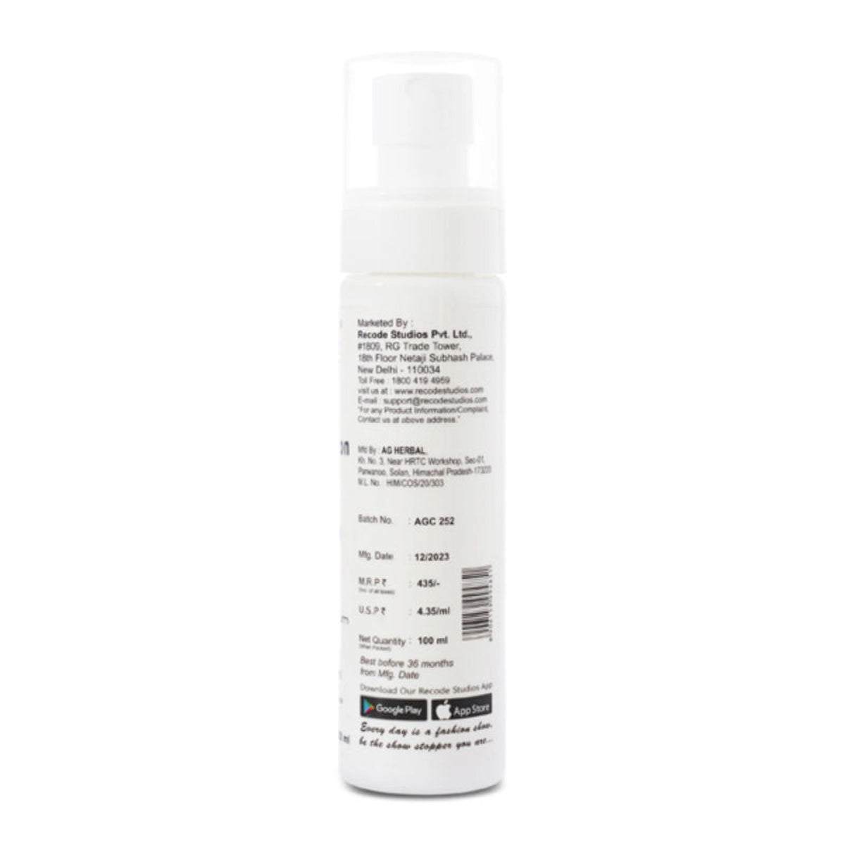 Recode Sun Protection Spray SPF 50 PA+++