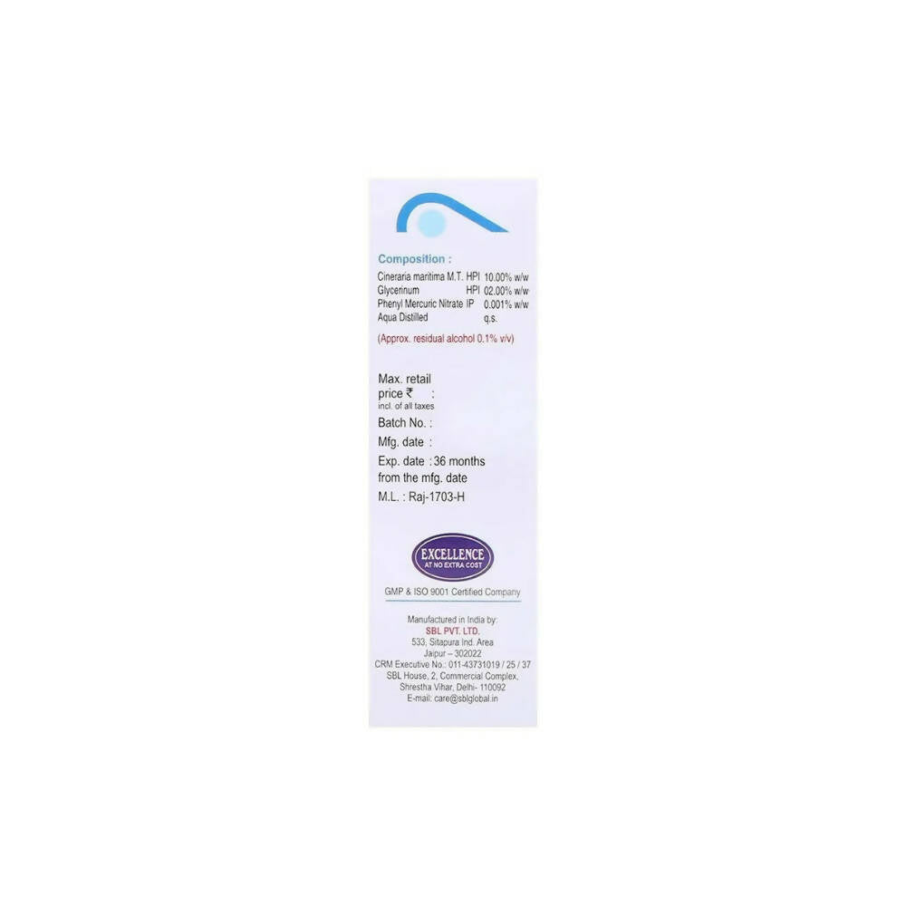 SBL Homeopathy C-ineraria Maritima Eye Drops Free From Alcohol