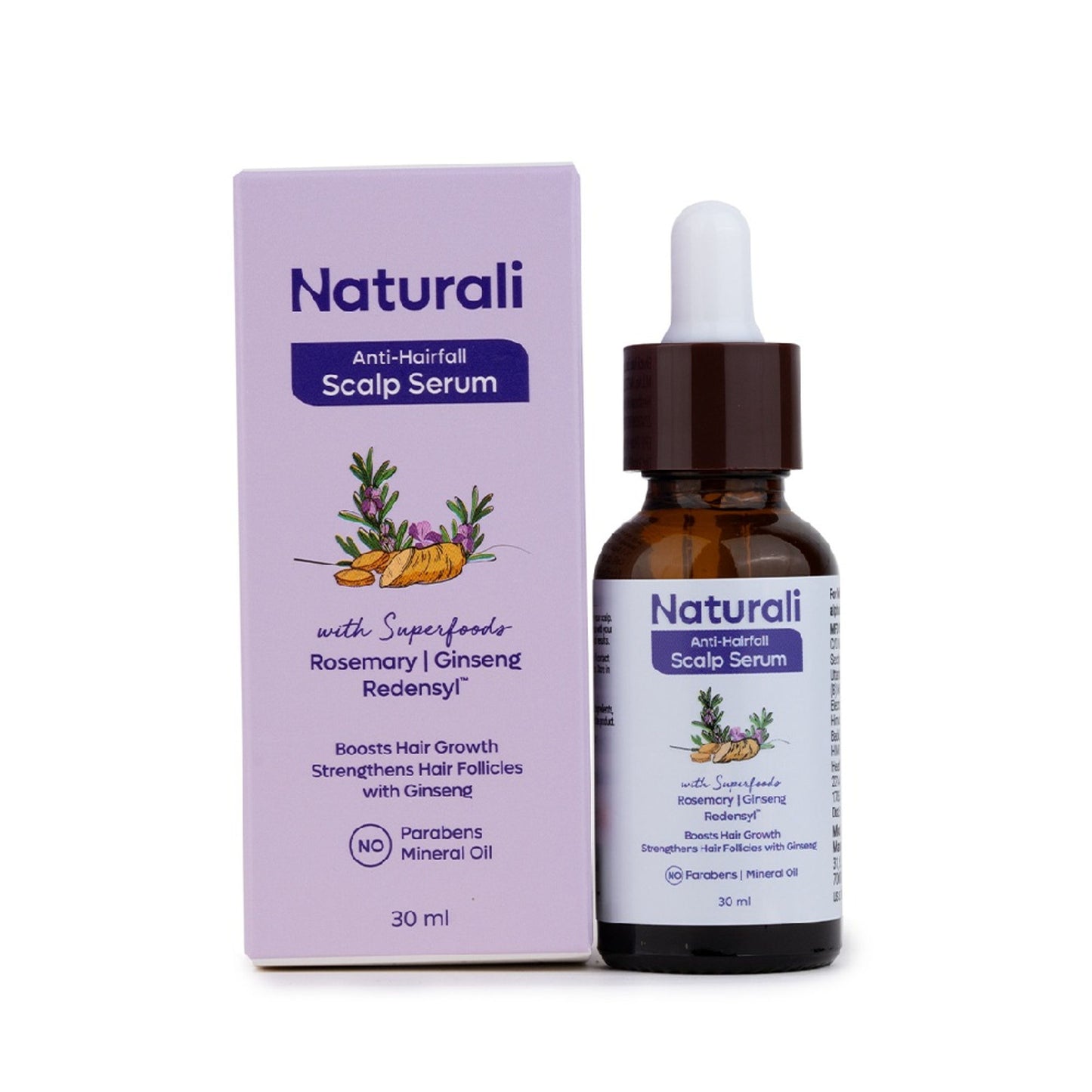 Naturali Anti-Hairfall Scalp Serum with Rosemary, Ginseng & Redensyl boosts Hair Growth